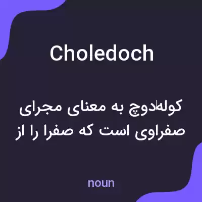 معنی choledoch به فارسی معنی choledoch به فارسی