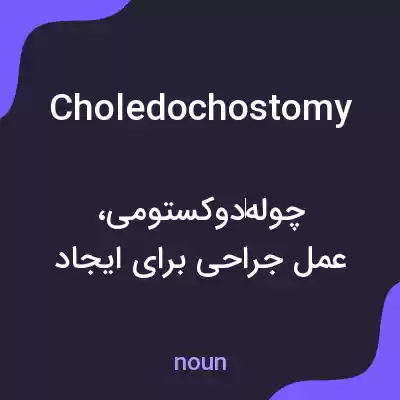 معنی choledochostomy به فارسی