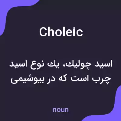 معنی choleic به فارسی معنی choleic به فارسی
