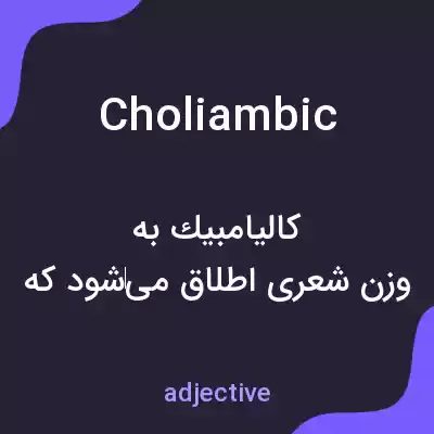 معنی choliambic به فارسی معنی choliambic به فارسی