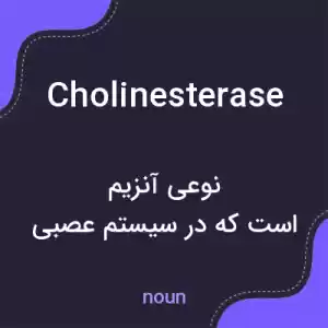 معنی cholinesterase به فارسی معنی cholinesterase به فارسی
