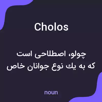 معنی cholos به فارسی معنی cholos به فارسی
