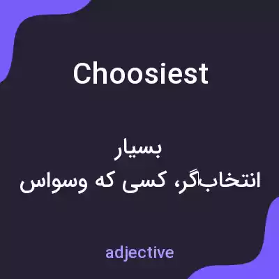 معنی choosiest به فارسی معنی choosiest به فارسی
