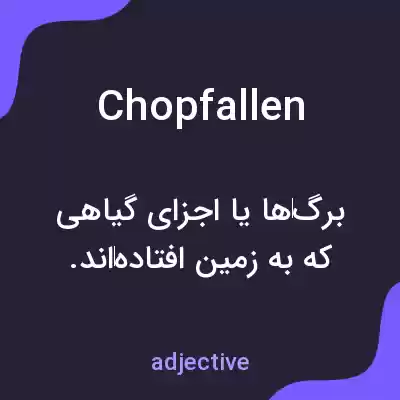 معنی chopfallen به فارسی معنی chopfallen به فارسی
