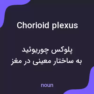 معنی chorioid plexus به فارسی معنی chorioid plexus به فارسی