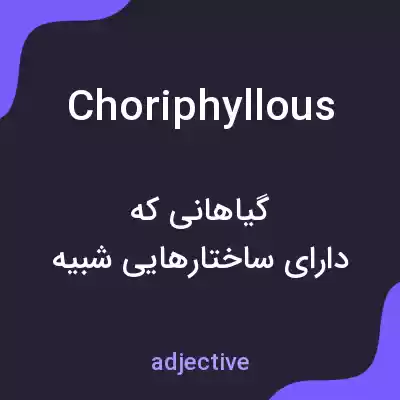 معنی choriphyllous به فارسی معنی choriphyllous به فارسی