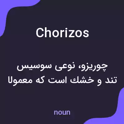 معنی chorizos به فارسی معنی chorizos به فارسی