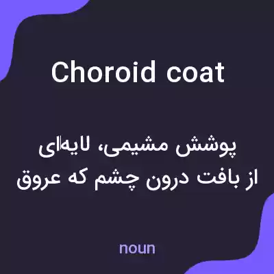 معنی choroid coat به فارسی معنی choroid coat به فارسی
