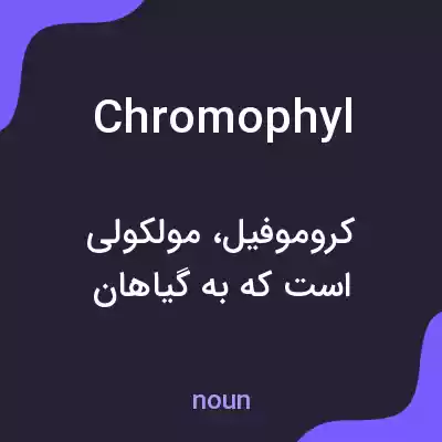 معنی chromophyl به فارسی معنی chromophyl به فارسی