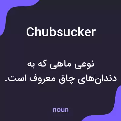 معنی chubsucker به فارسی معنی chubsucker به فارسی