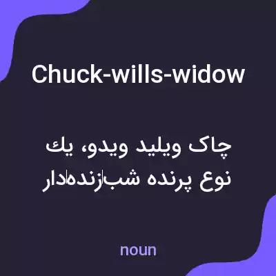 معنی chuck-wills-widow به فارسی معنی chuck-wills-widow به فارسی