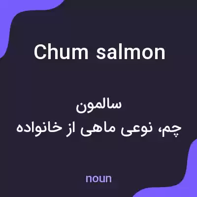معنی chum salmon به فارسی معنی chum salmon به فارسی