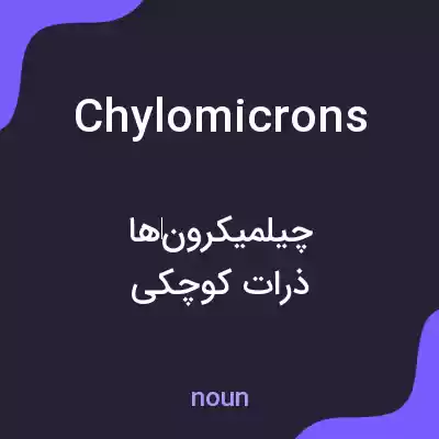 معنی chylomicrons به فارسی