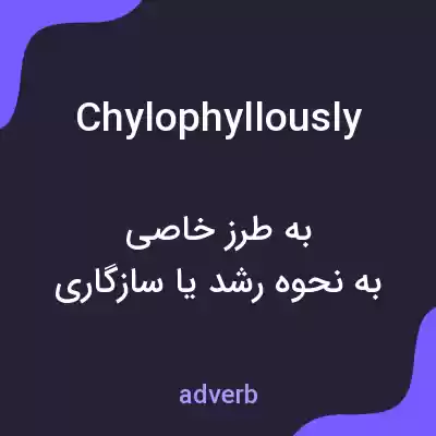 معنی chylophyllously به فارسی