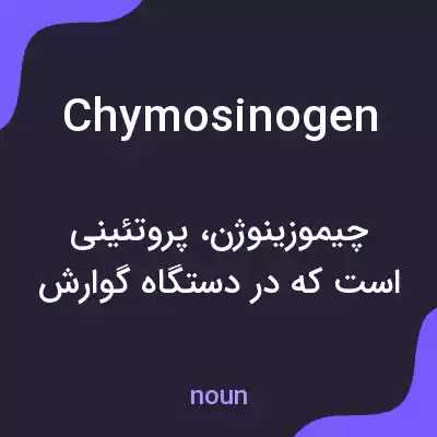 معنی chymosinogen به فارسی