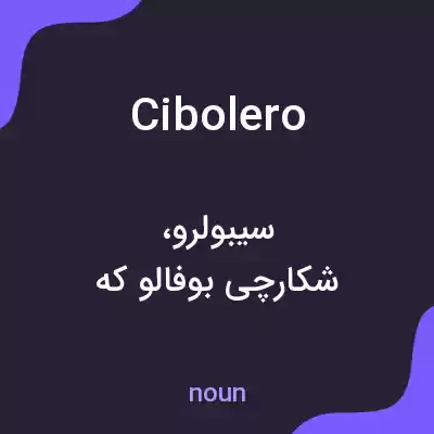 معنی cibolero به فارسی معنی cibolero به فارسی