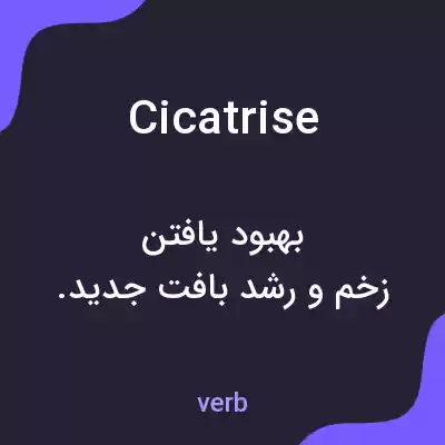 معنی cicatrise به فارسی معنی cicatrise به فارسی