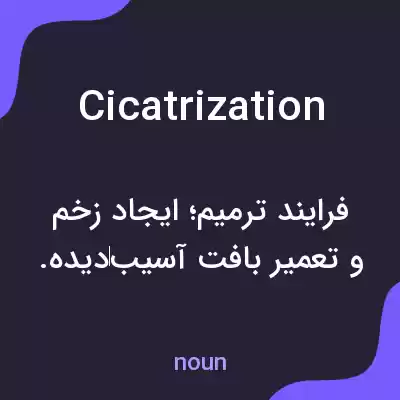 معنی cicatrization به فارسی معنی cicatrization به فارسی