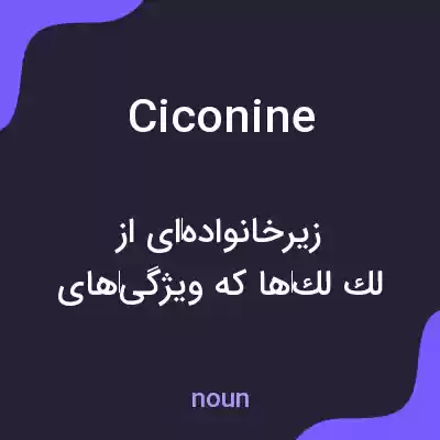 معنی ciconine به فارسی