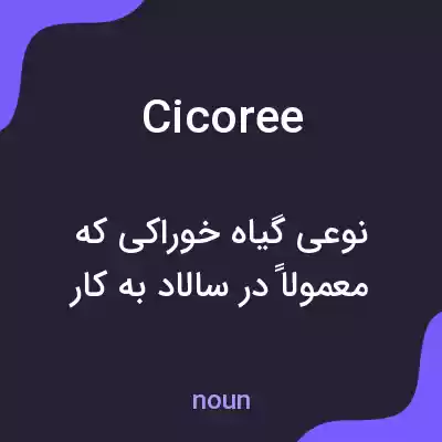 معنی cicoree به فارسی معنی cicoree به فارسی