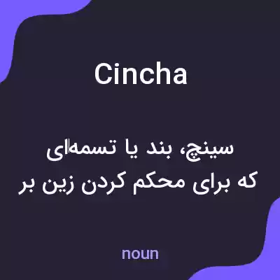 معنی cincha به فارسی معنی cincha به فارسی