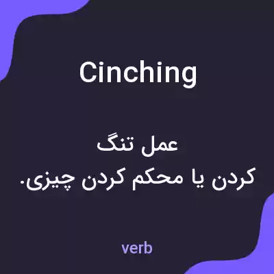 معنی cinching به فارسی معنی cinching به فارسی