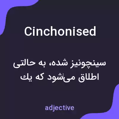 معنی cinchonised به فارسی معنی cinchonised به فارسی