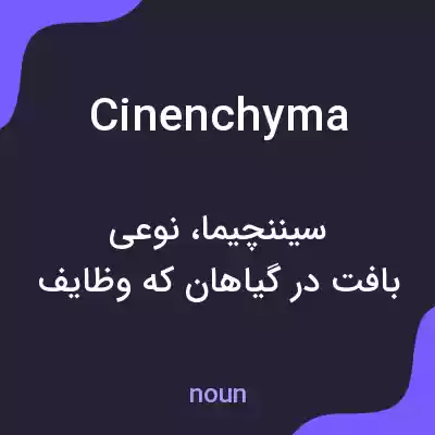 معنی cinenchyma به فارسی معنی cinenchyma به فارسی