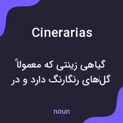 معنی cinerarias به فارسی معنی cinerarias به فارسی