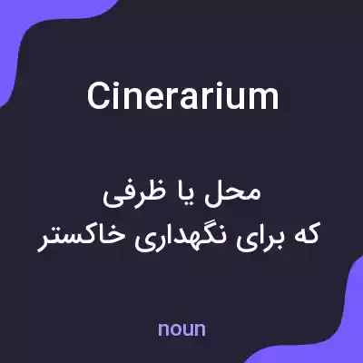 معنی cinerarium به فارسی معنی cinerarium به فارسی