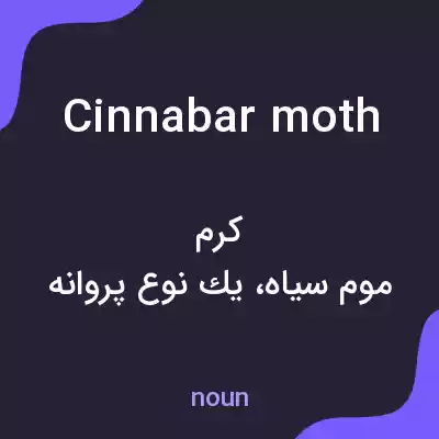 معنی cinnabar moth به فارسی معنی cinnabar moth به فارسی