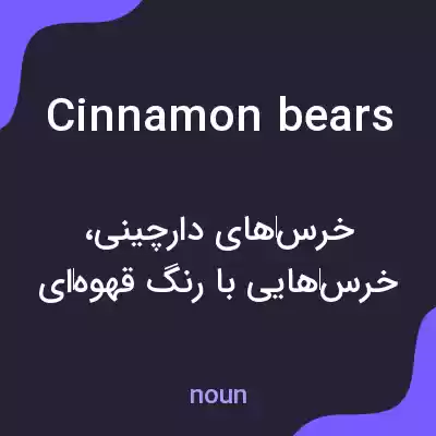 معنی cinnamon bears به فارسی معنی cinnamon bears به فارسی