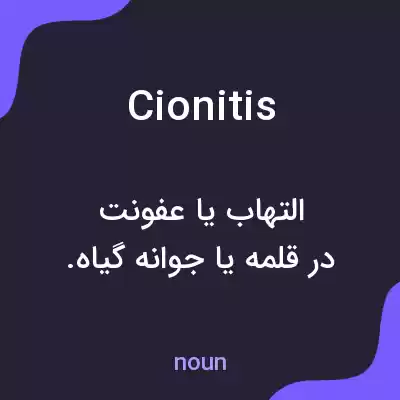 معنی cionitis به فارسی معنی cionitis به فارسی