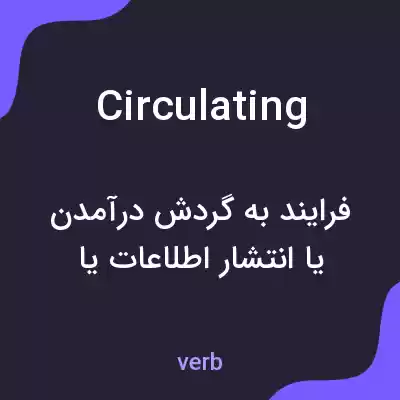 معنی circulating به فارسی معنی circulating به فارسی