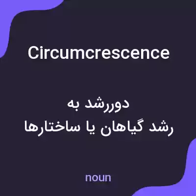 معنی circumcrescence به فارسی معنی circumcrescence به فارسی