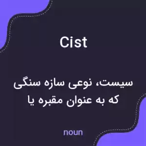 معنی cist به فارسی معنی cist به فارسی