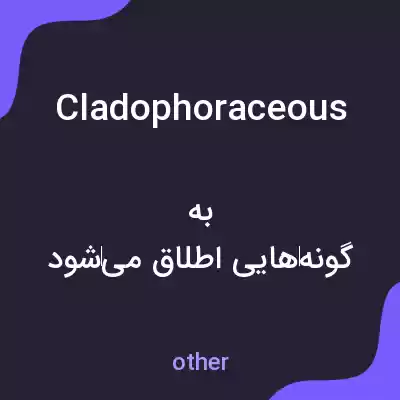 معنی cladophoraceous به فارسی معنی cladophoraceous به فارسی