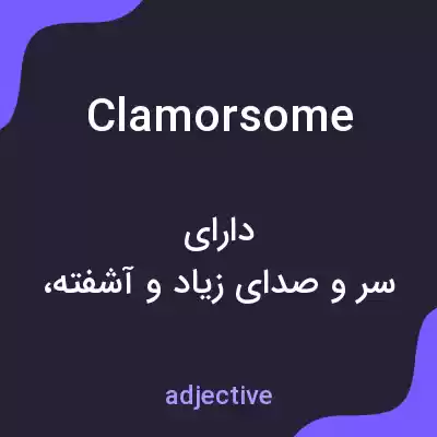 معنی clamorsome به فارسی معنی clamorsome به فارسی