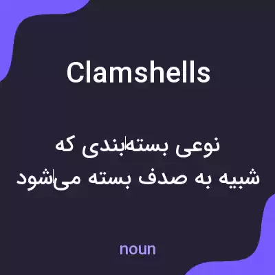 معنی clamshells به فارسی معنی clamshells به فارسی