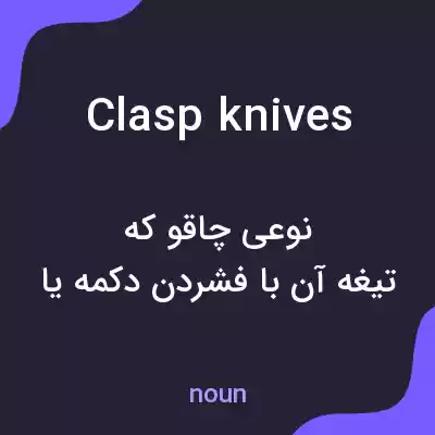معنی clasp knives به فارسی معنی clasp knives به فارسی