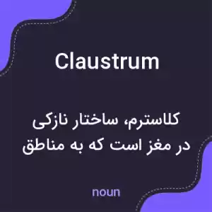 معنی claustrum به فارسی معنی claustrum به فارسی