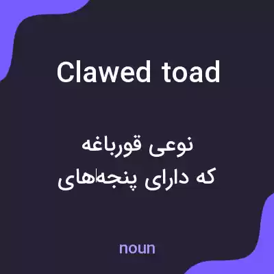 معنی clawed toad به فارسی معنی clawed toad به فارسی