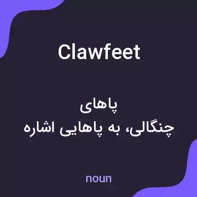 معنی claw feet به فارسی معنی claw feet به فارسی