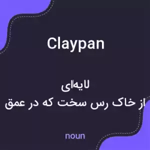 معنی claypan به فارسی