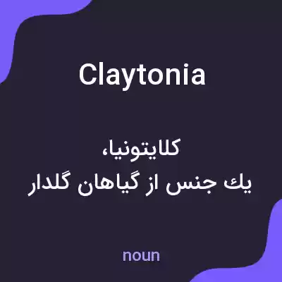 معنی claytonia به فارسی معنی claytonia به فارسی