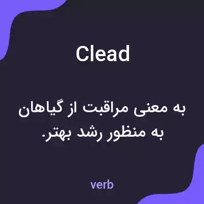معنی clead به فارسی معنی clead به فارسی
