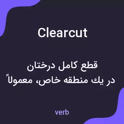 معنی clearcut به فارسی معنی clearcut به فارسی