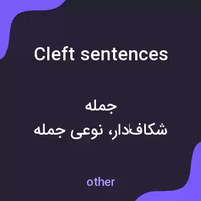 معنی cleft sentences به فارسی معنی cleft sentences به فارسی