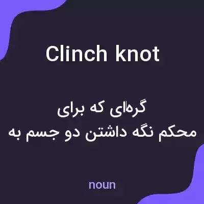 معنی clinch knot به فارسی معنی clinch knot به فارسی