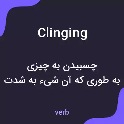 معنی clinging به فارسی معنی clinging به فارسی